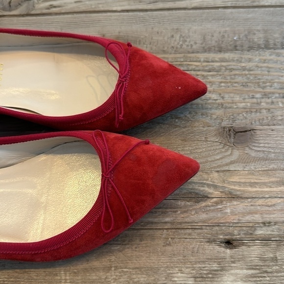 Christian Louboutin Red Pointed Flats Size 35 - Picture 4 of 6